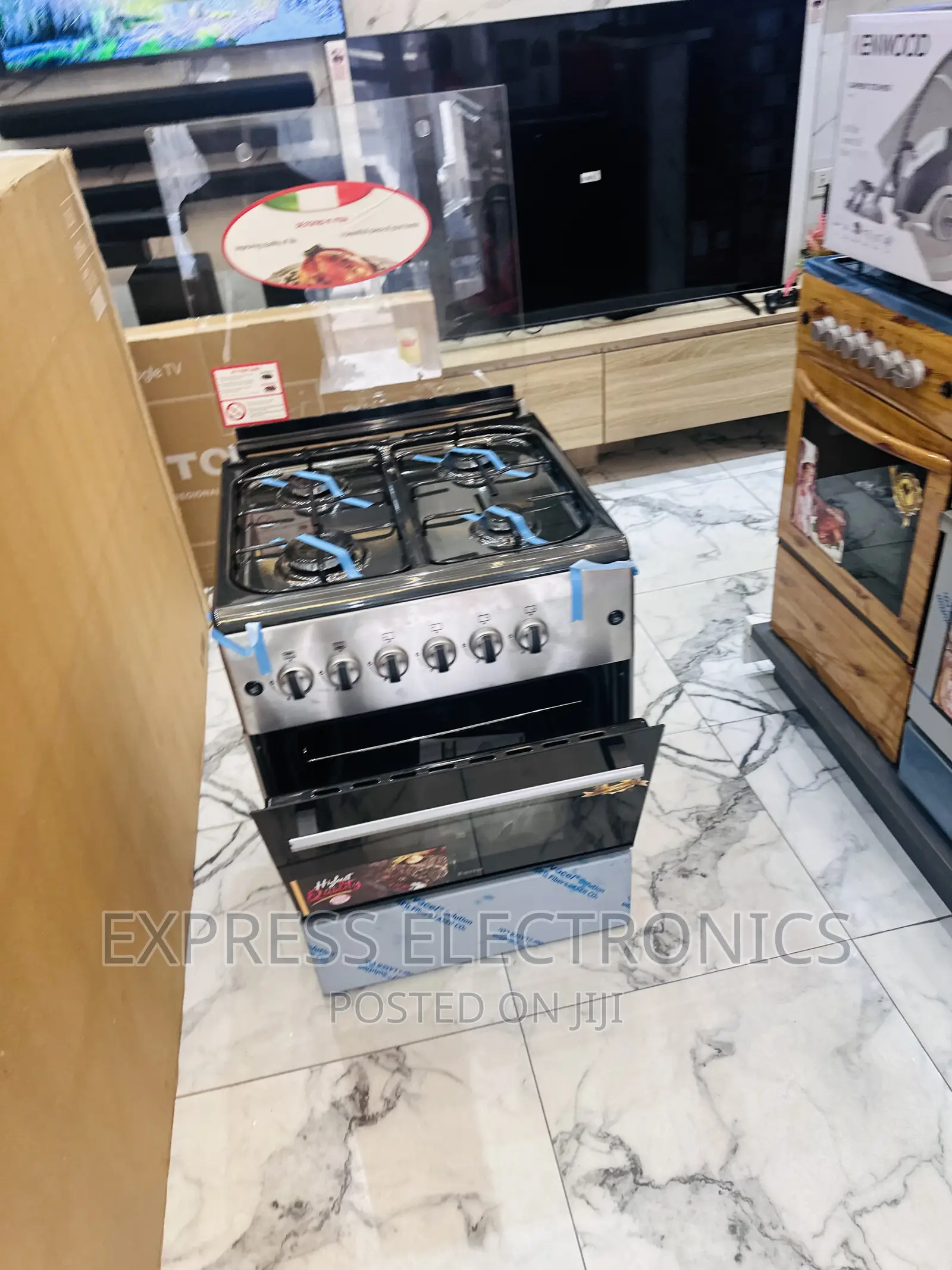 Look  Stylish Gas Cooker Oven Grill 4burner 60/60