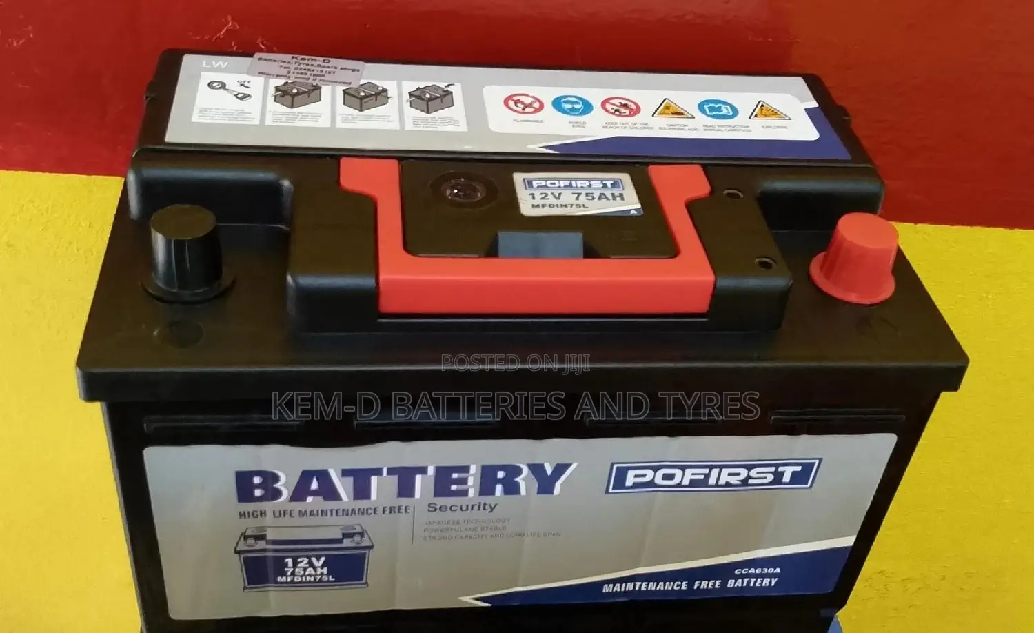 15 Plates 75ah Pofirst Car Batteries - Free Delivery