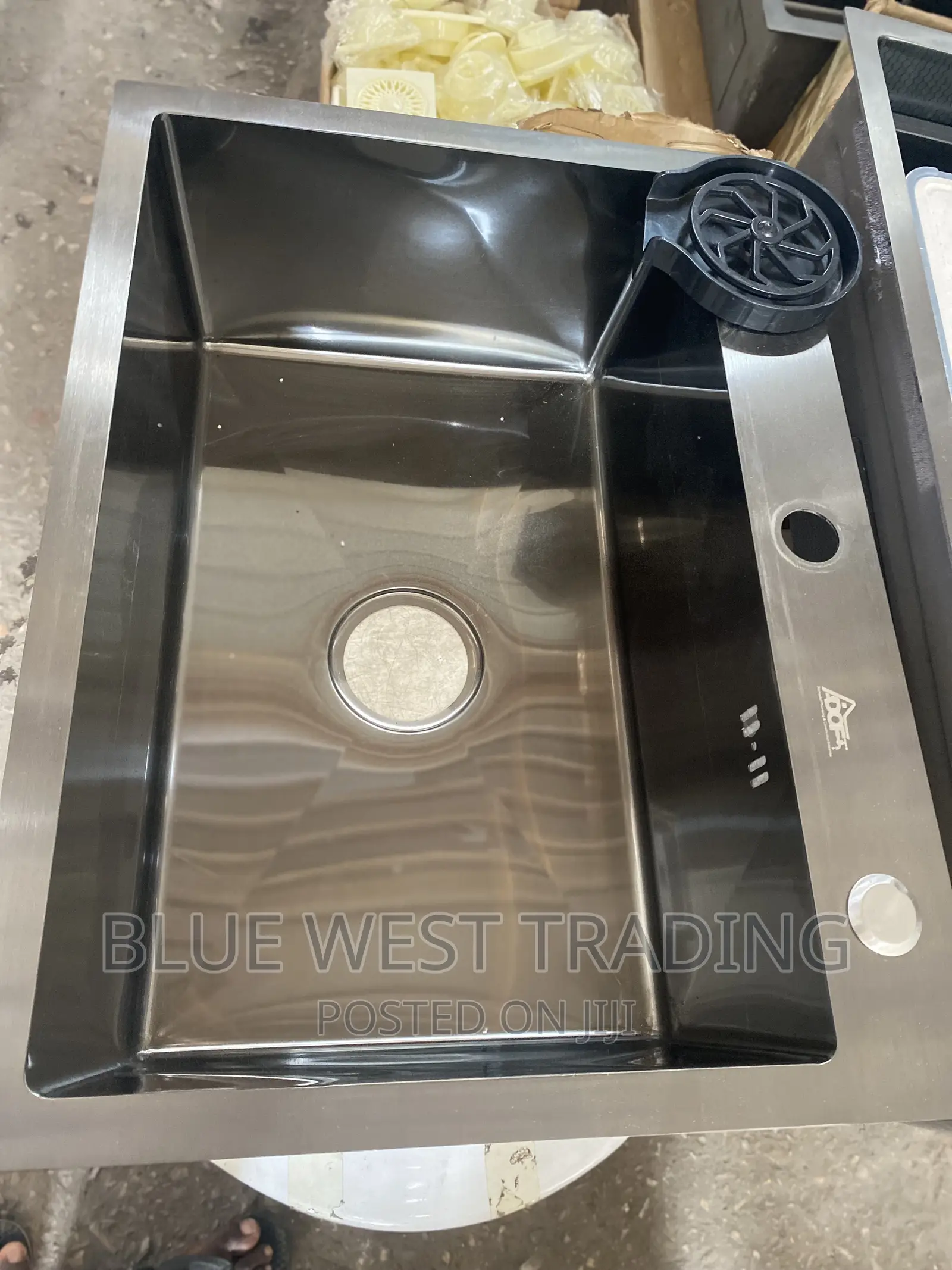 Black Cabinet Sink With Cup Washer - Kitchen Sink