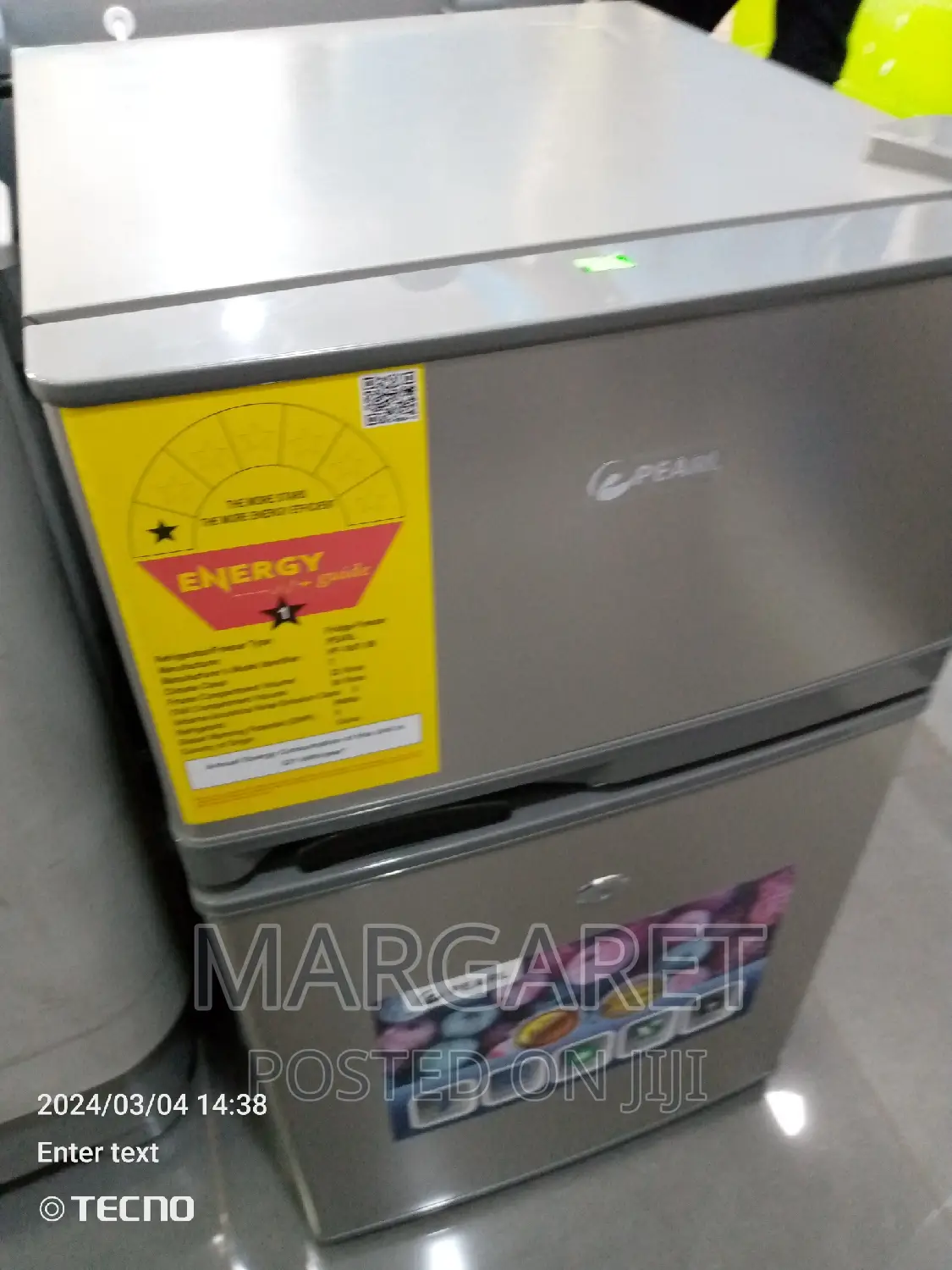 Nasco Table Top Double Door Fridge