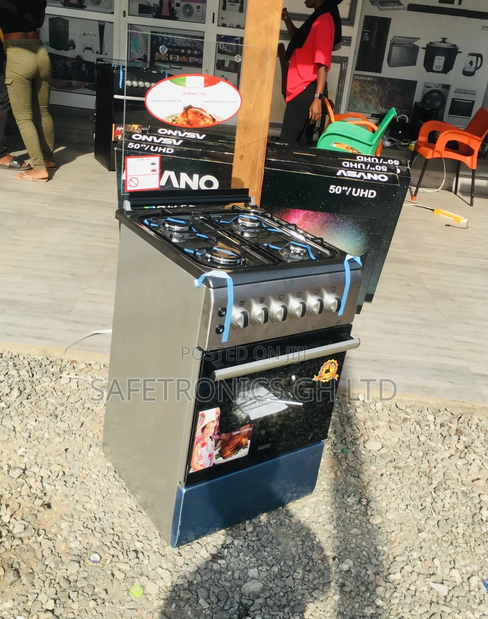 Gray 4 Gas Oven With Grill 50x60 Volcano Cooker