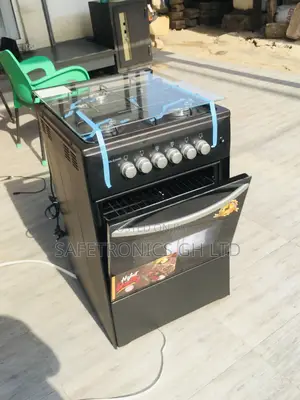 Volcano 4 Gas Cooker Black 50x50 Oven With