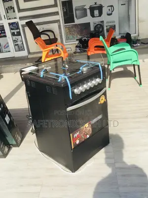 50x50 Oven With Grill Volcano Black 4 Gas Cooker