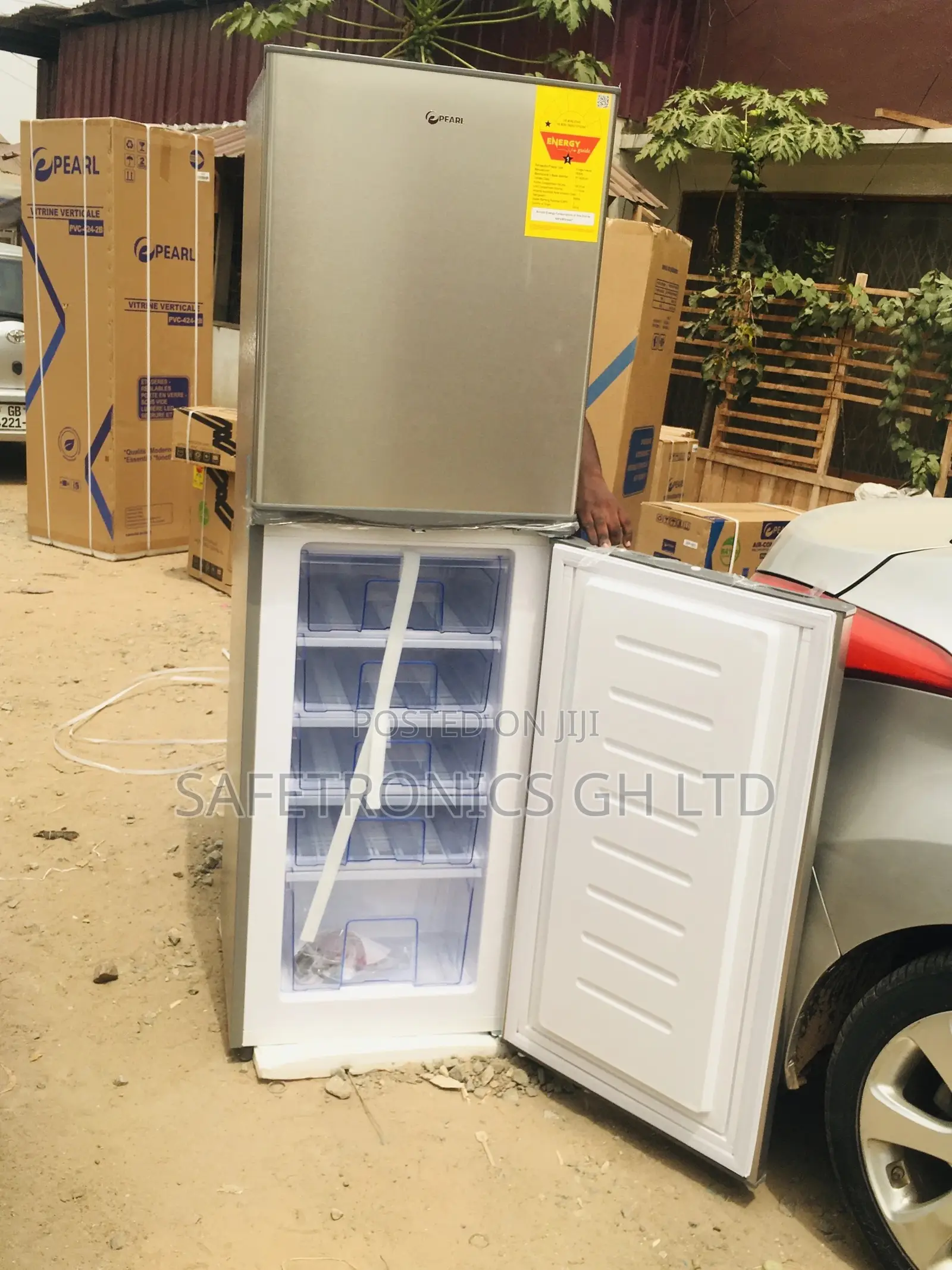 Bottomfreezer Pearl PF-352-2B Doubledoor Gray Fridge