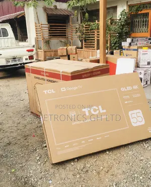 Glossy Black Electric TCL C635 Qled Smart 55 Inches Tv