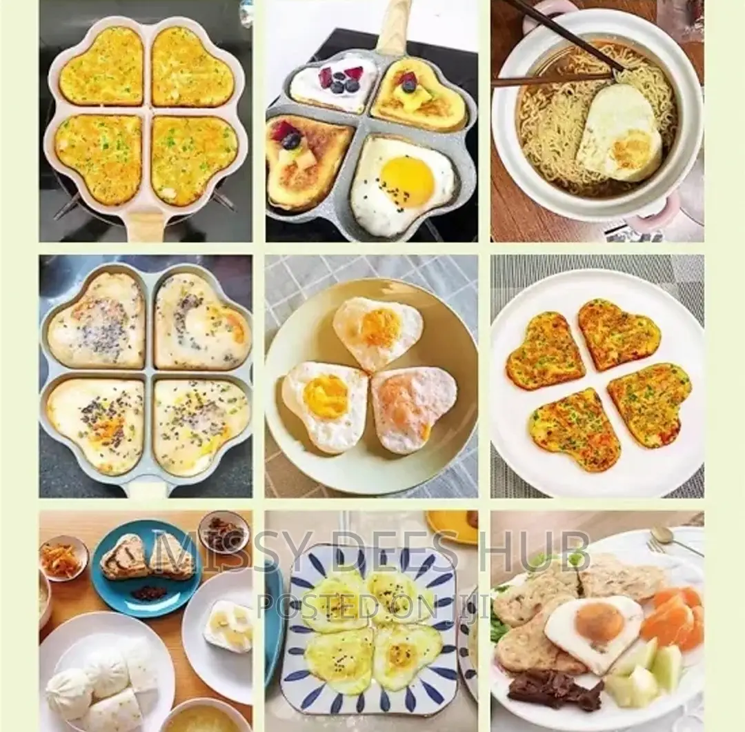 4 Heart-Shaped Frying Pan