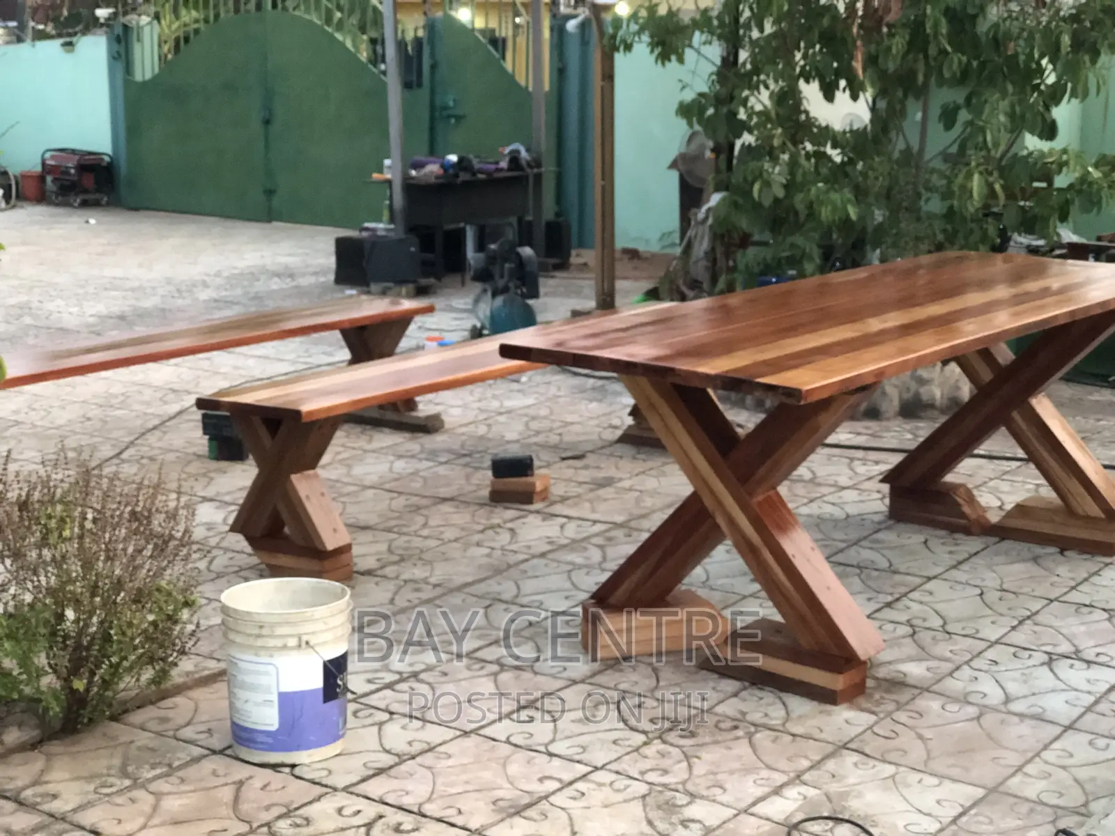 Butcher Block Hardwood Dinning Table