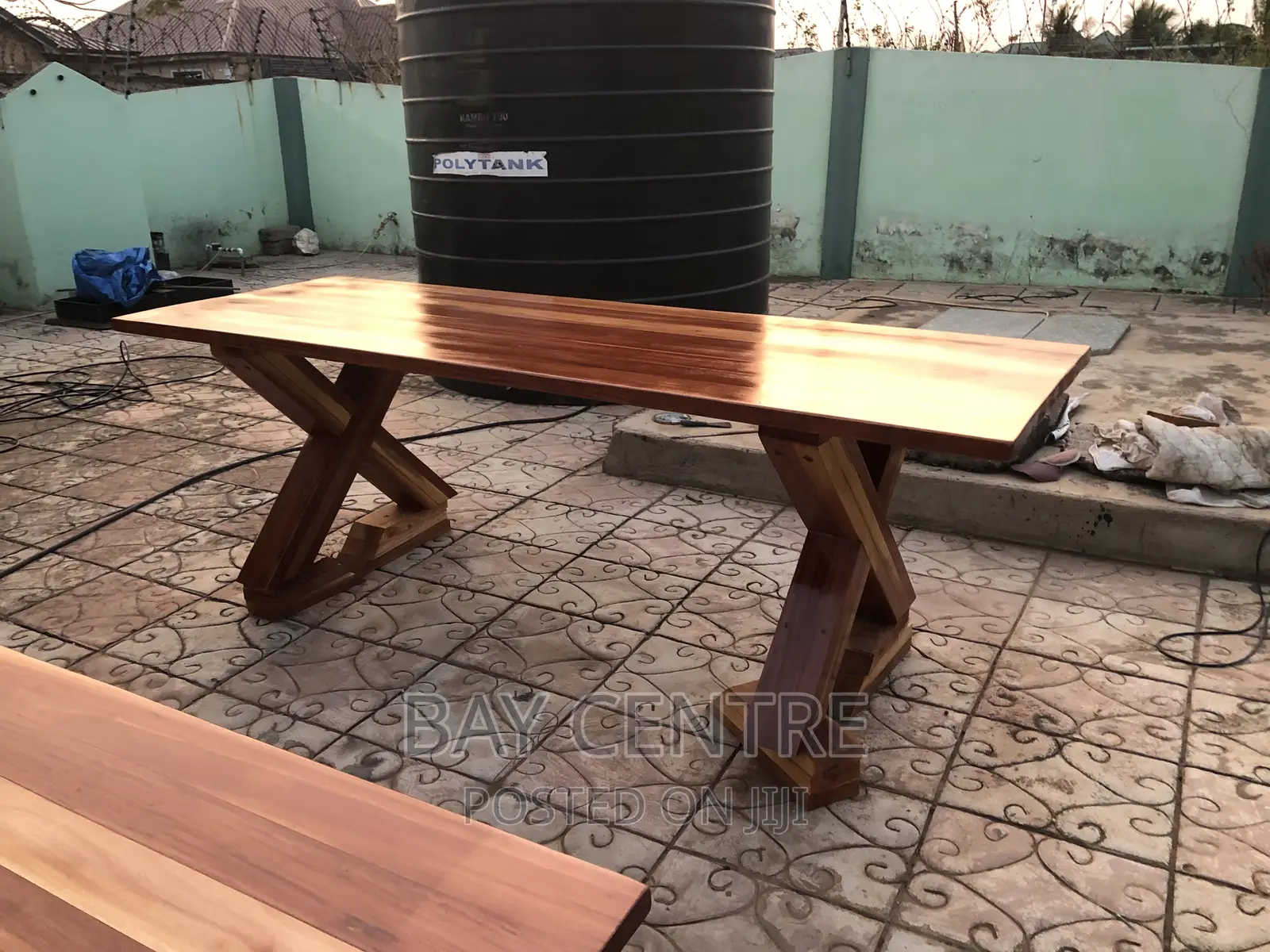 Butcher Block Hardwood Dinning Table