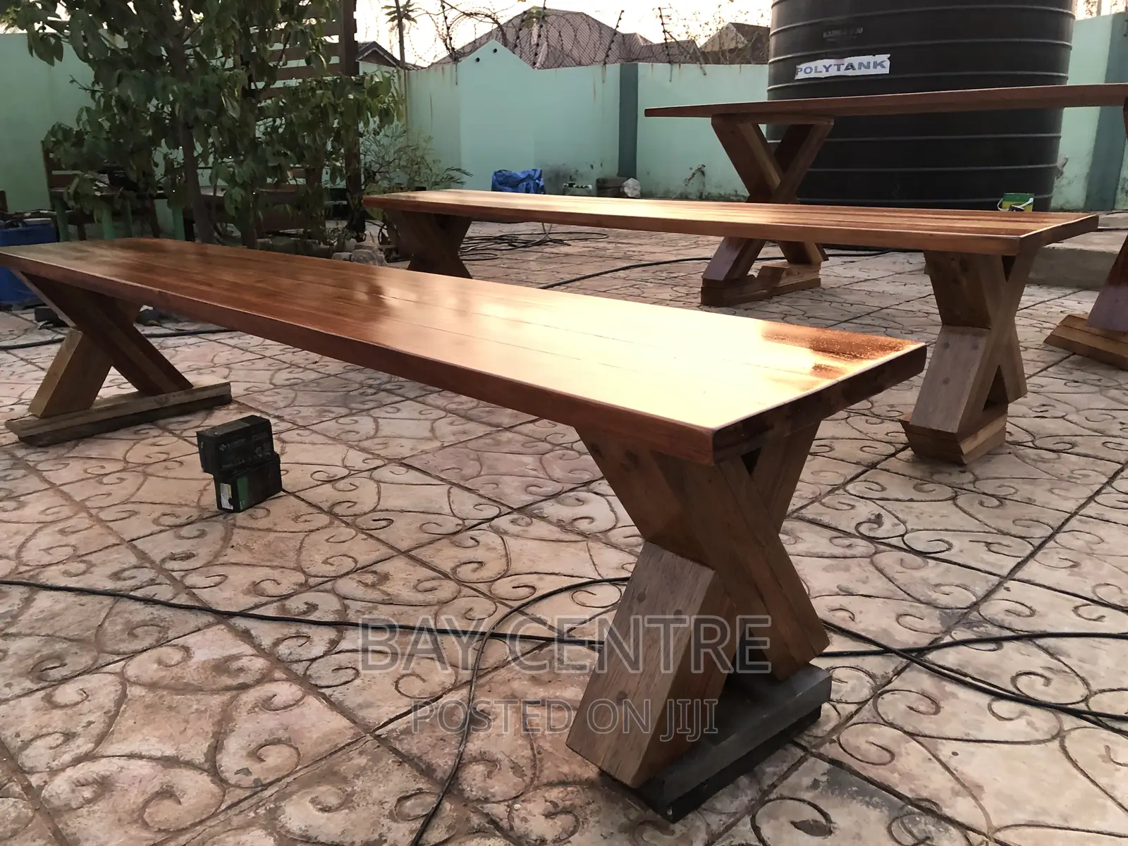 Butcher Block Hardwood Dinning Table