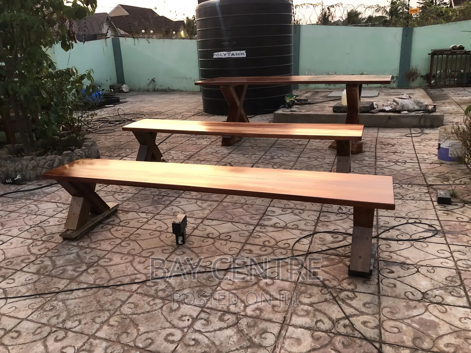 Butcher Block Hardwood Dinning Table