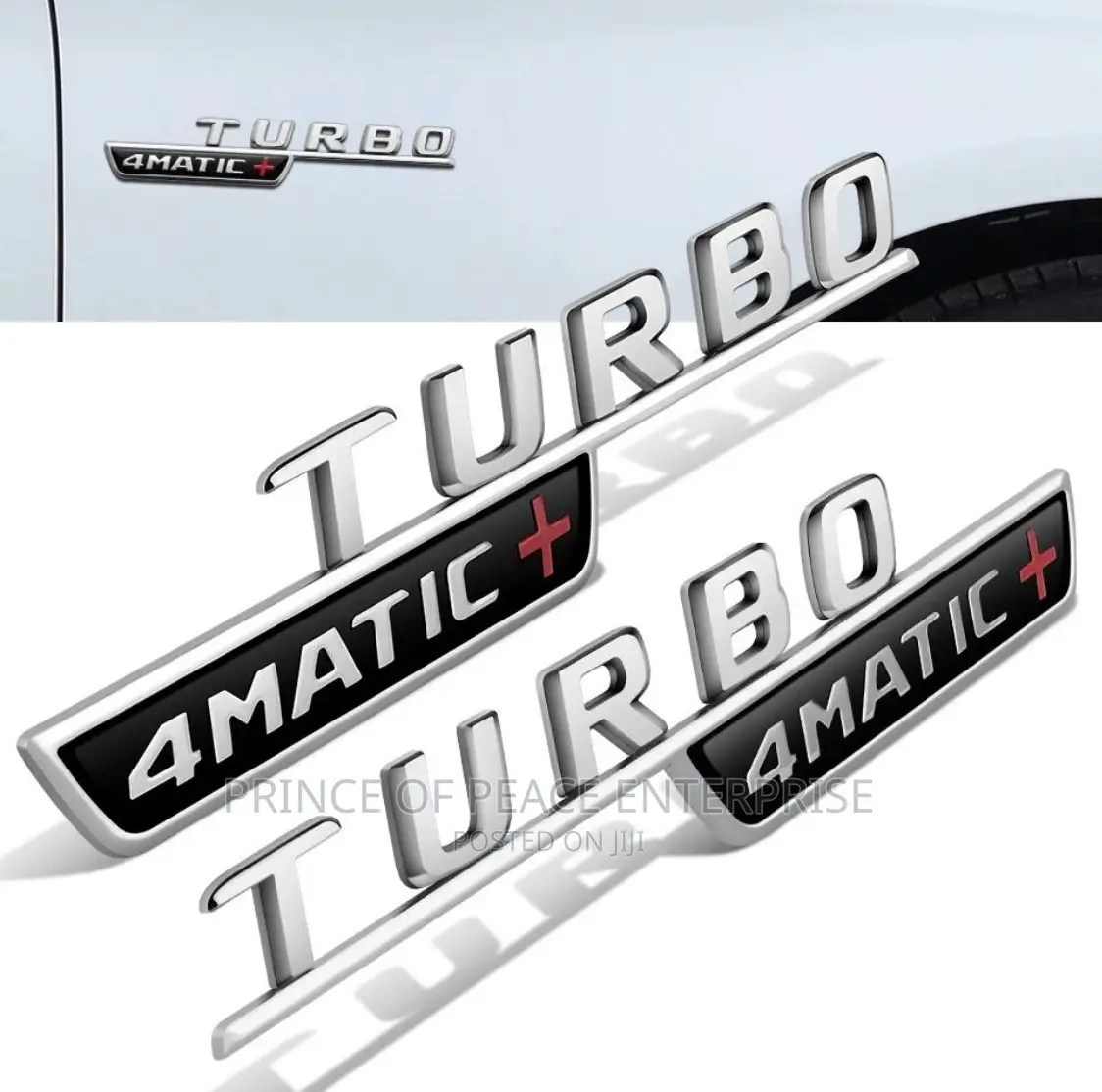 Fender Turbo Written Letters V8 Turbo and 4 Matic Turbo