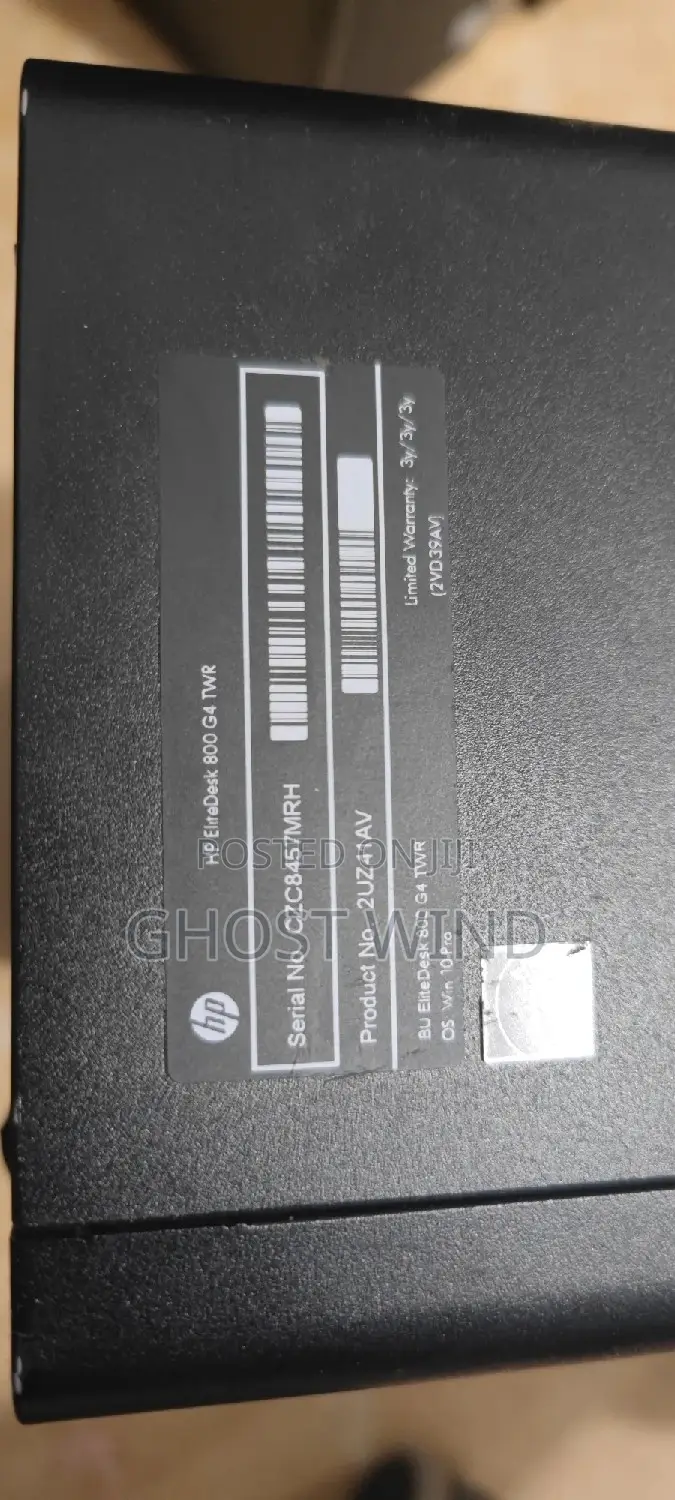 Desktop Computer HP EliteDesk 800 G4 8GB Intel Core I7 SSD 256GB