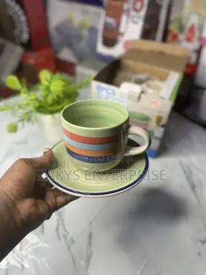 8pcs Tea Mug Saucer Set