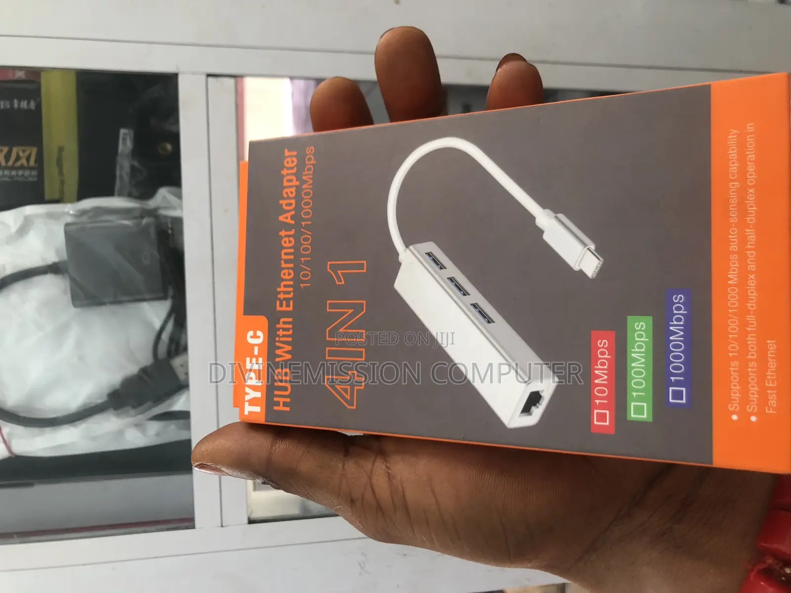 4 in 1 Type C Hub With Ethernet Adapter 3.0