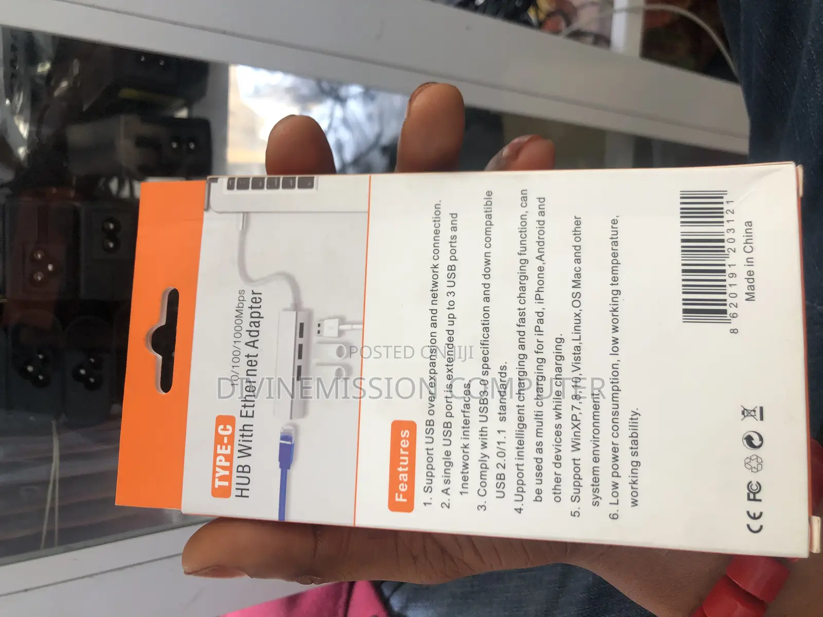 4 in 1 Type C Hub With Ethernet Adapter 3.0