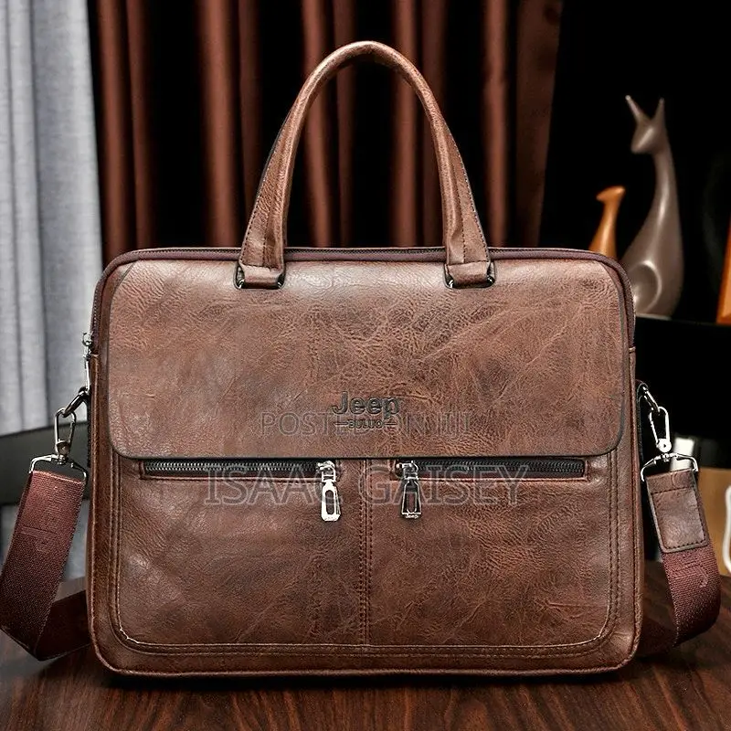 14" Jeep Leather Laptop Compartment Handbags in Different Colors