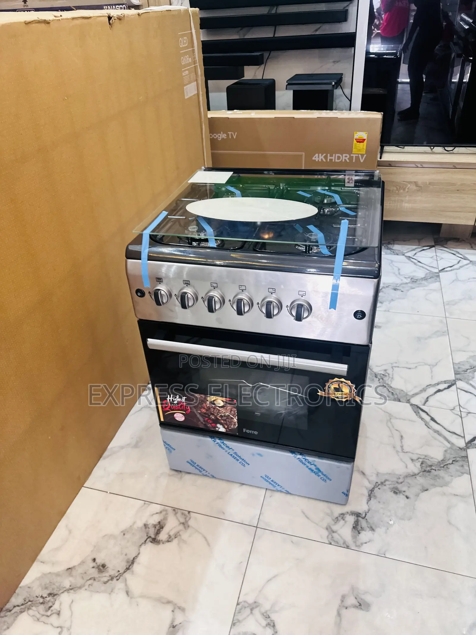 Free Standing Gas Cooker Oven Grill 50/60 4burner