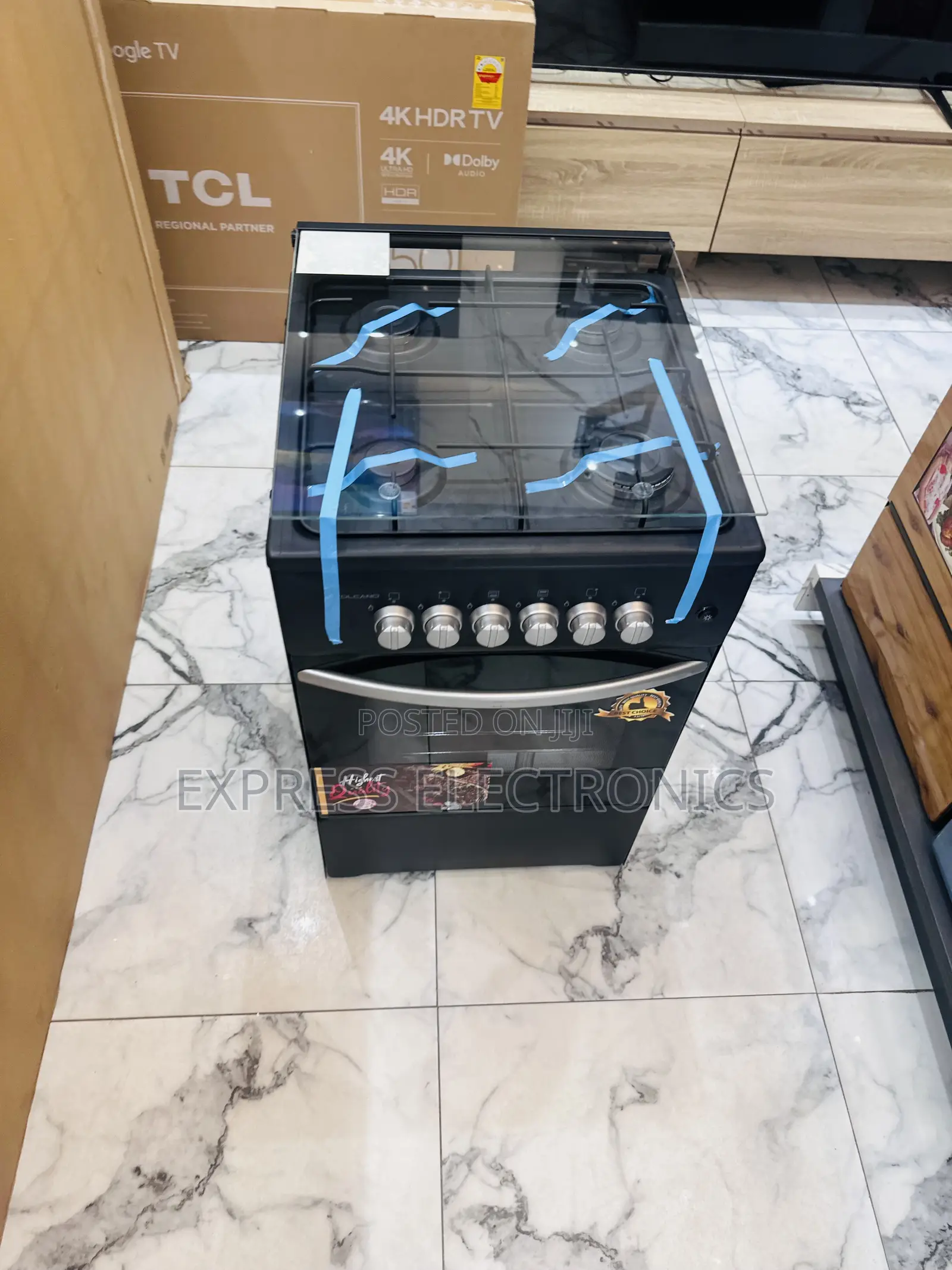 Variety Cooking Oven Gas Stove 4burner Oven Black