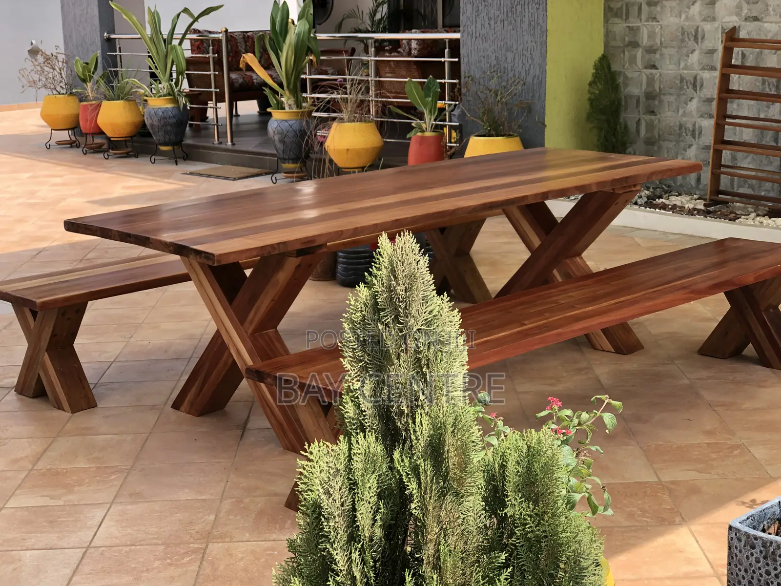 Butcher Block Hardwood Dinning Table