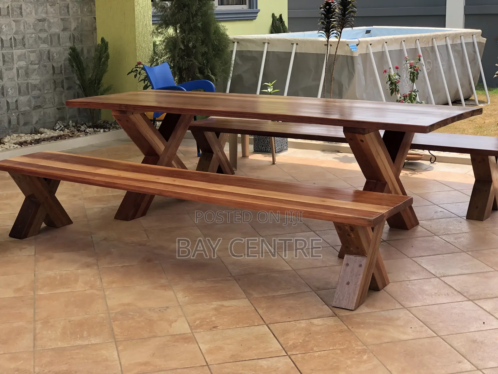 Butcher Block Hardwood Dinning Table