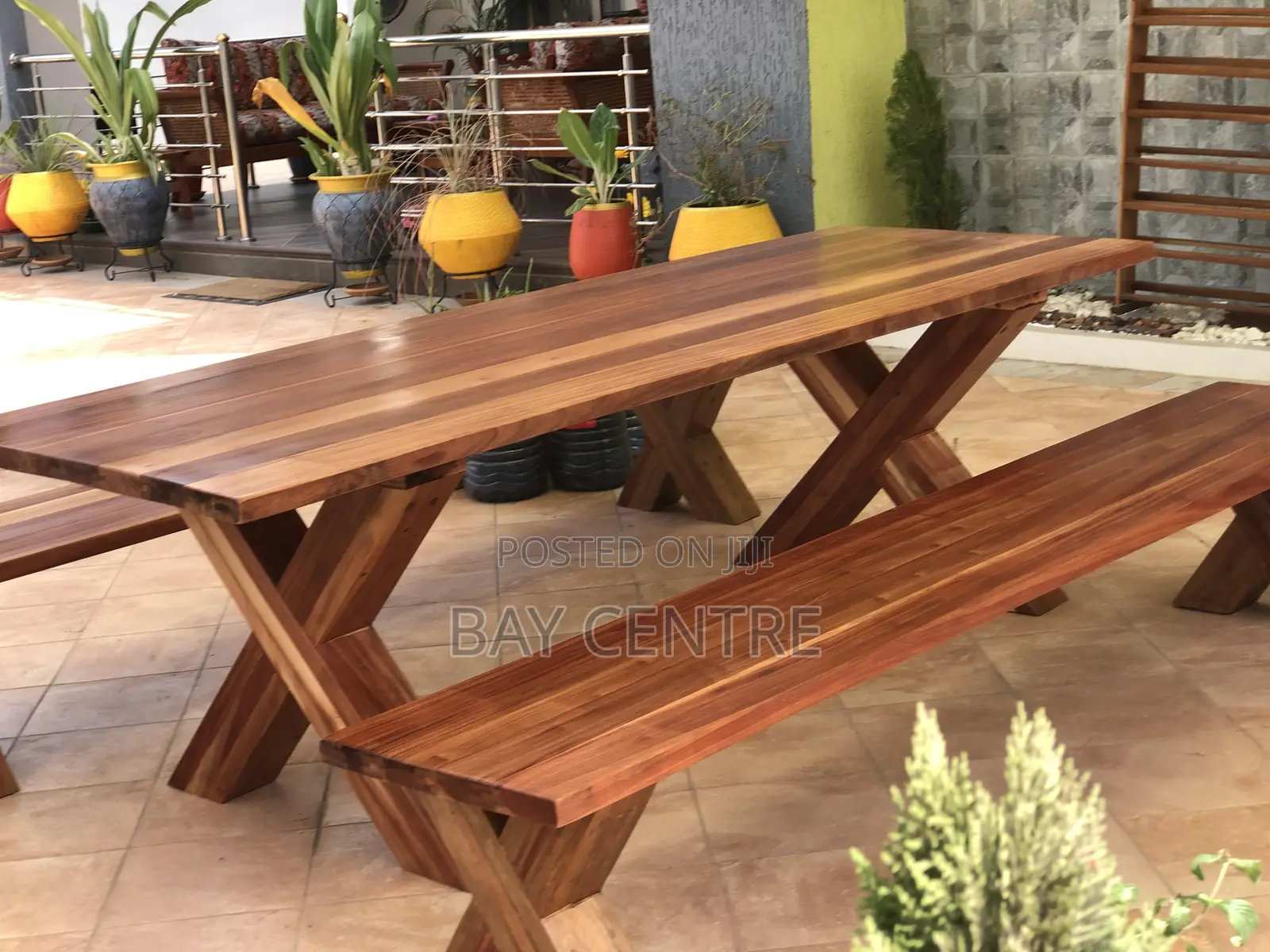 Butcher Block Hardwood Dinning Table