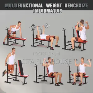 Multi-Functional Workout Bench With 15kg Dumbells Set