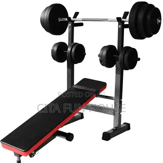 Multi-Functional Workout Bench With 15kg Dumbells Set