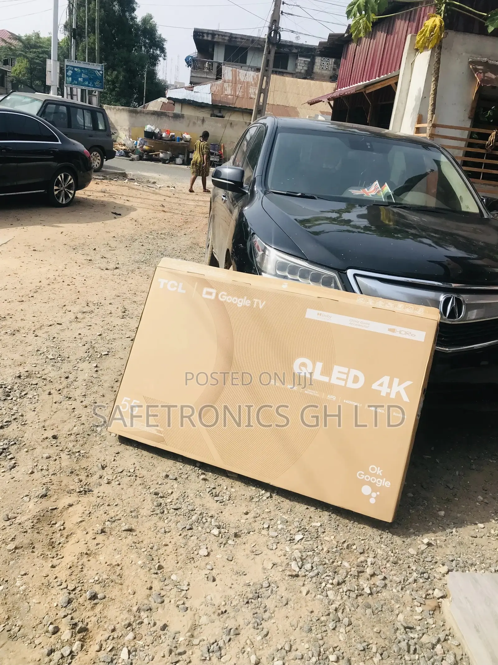 Glossy 55 Inches Black Electric C635 Qled TCL Smart Tv