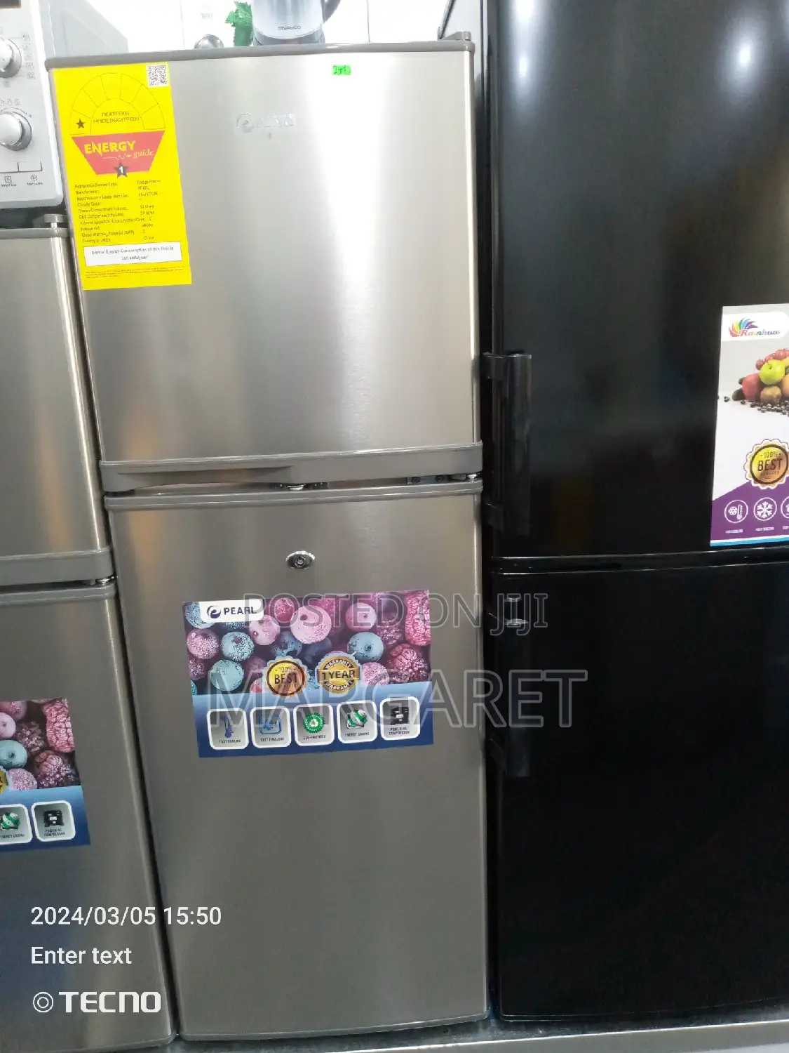 Pearl 138 Littres Double Door Fridge