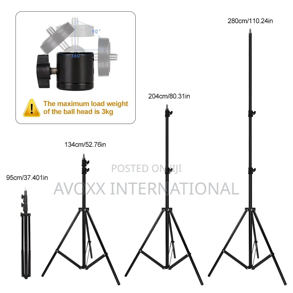ITOTIN Heavy Duty Light Stand 9.5 Feet/2.8 Meters Adjustable