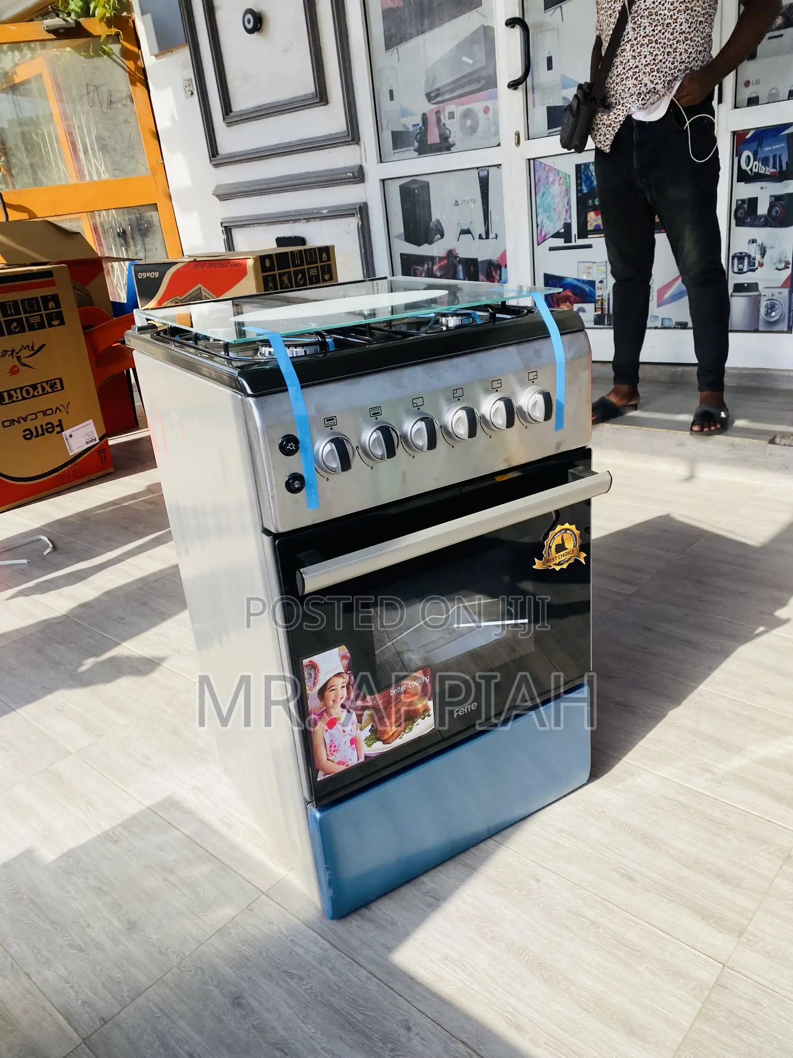 Long Lasting Ferre 4 Gas Burner With Oven and Grill(50x60).
