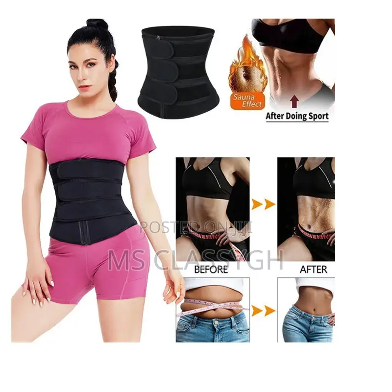 3-Belt Waist Trainer Neoprene Body Shaper Slimming Belt