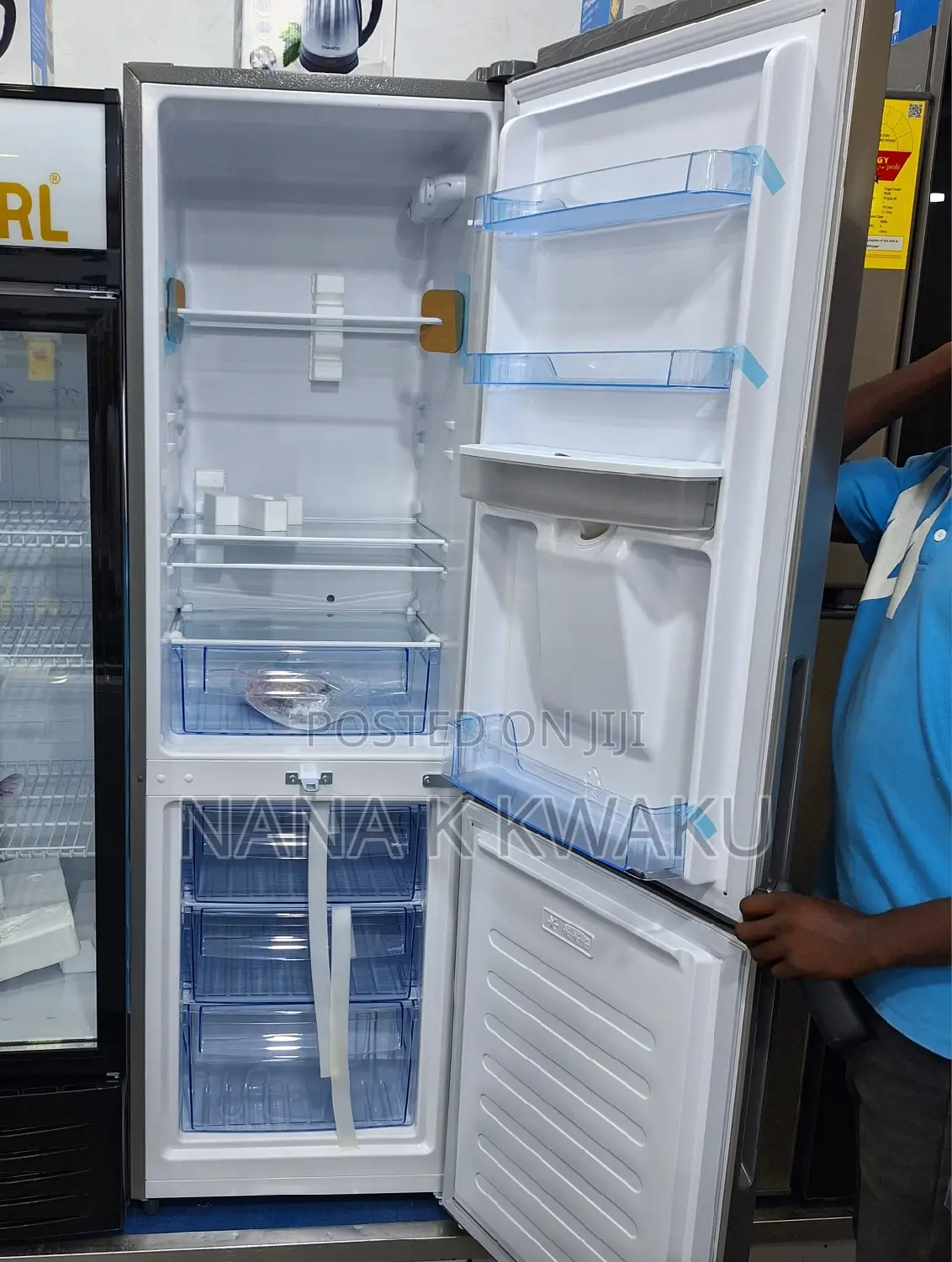 Bottom Freezer Available Pearl Fridge PF-334BWD-2B