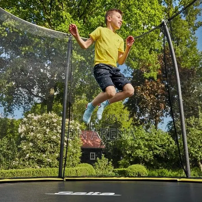 12ft Salta Black Round Comfort Edition Trampoline Enclosure