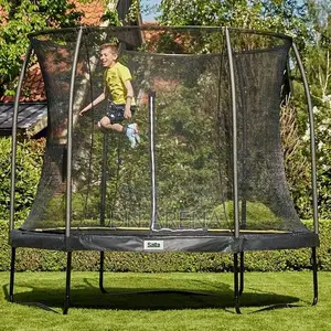 12ft Salta Black Round Comfort Edition Trampoline Enclosure