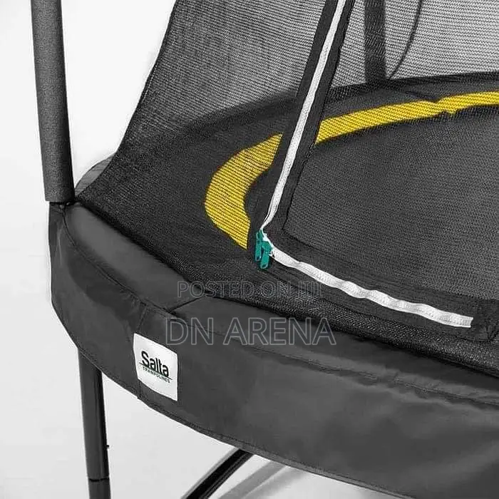 12ft Salta Black Round Comfort Edition Trampoline Enclosure