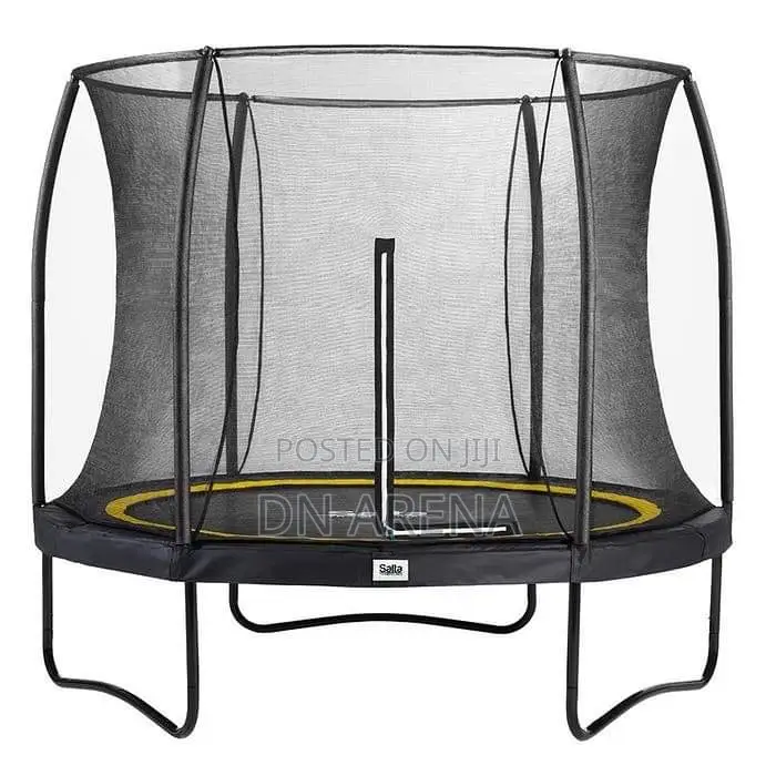 12ft Salta Black Round Comfort Edition Trampoline Enclosure