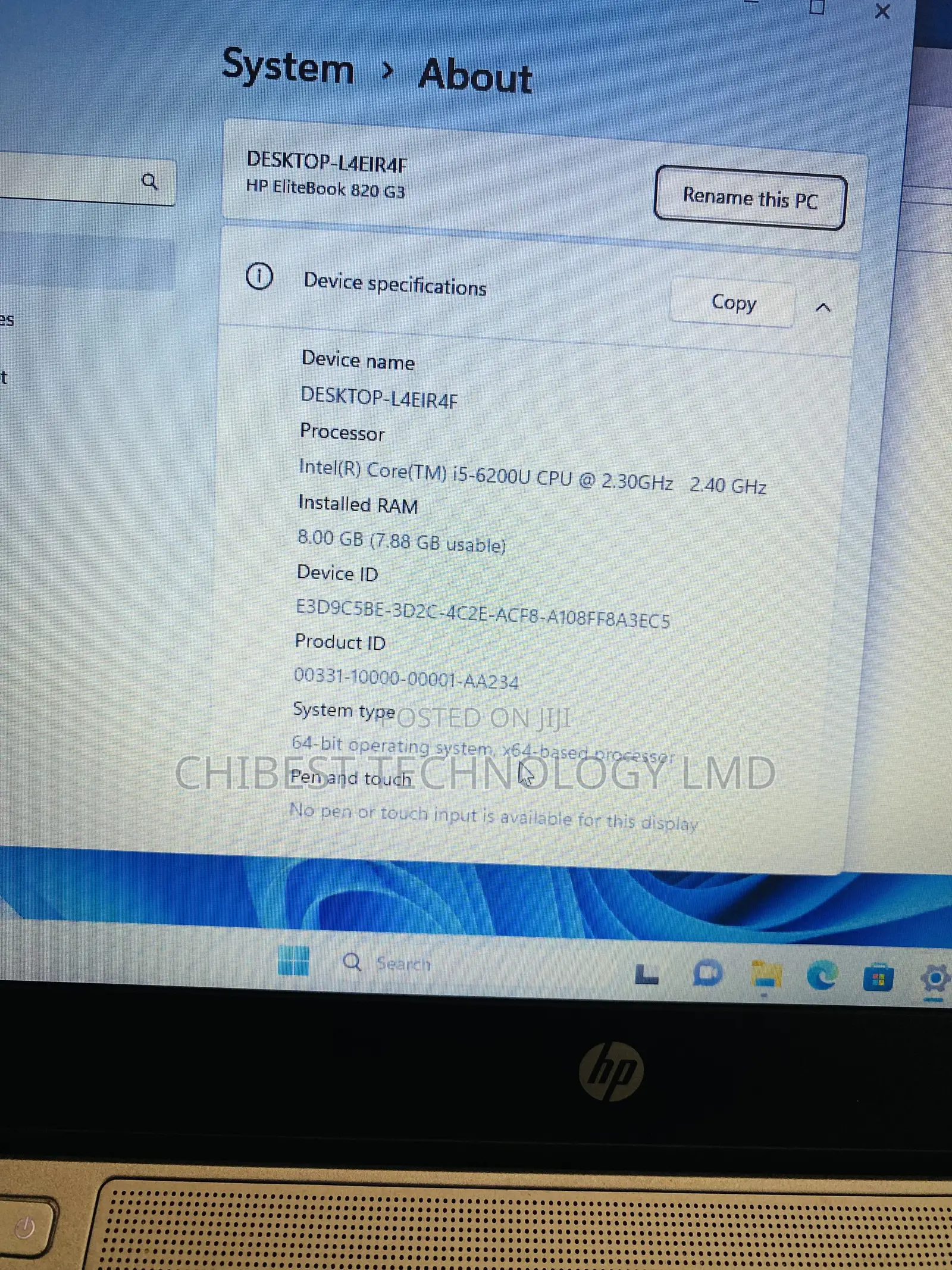 Laptop HP EliteBook 820 G4 8GB Intel Core I5 HDD 500GB