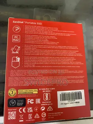 Sandisk SSD Portable 2tb 800mb/S External SSD Drive