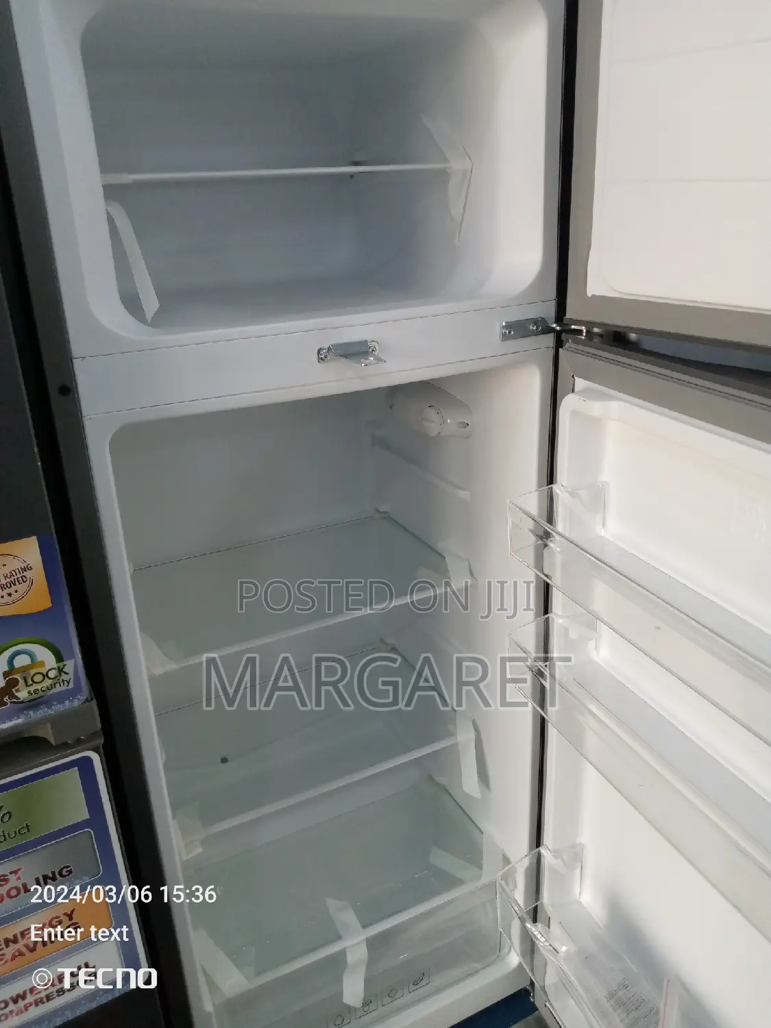 Nasco Top Freezer Double Door Fridge