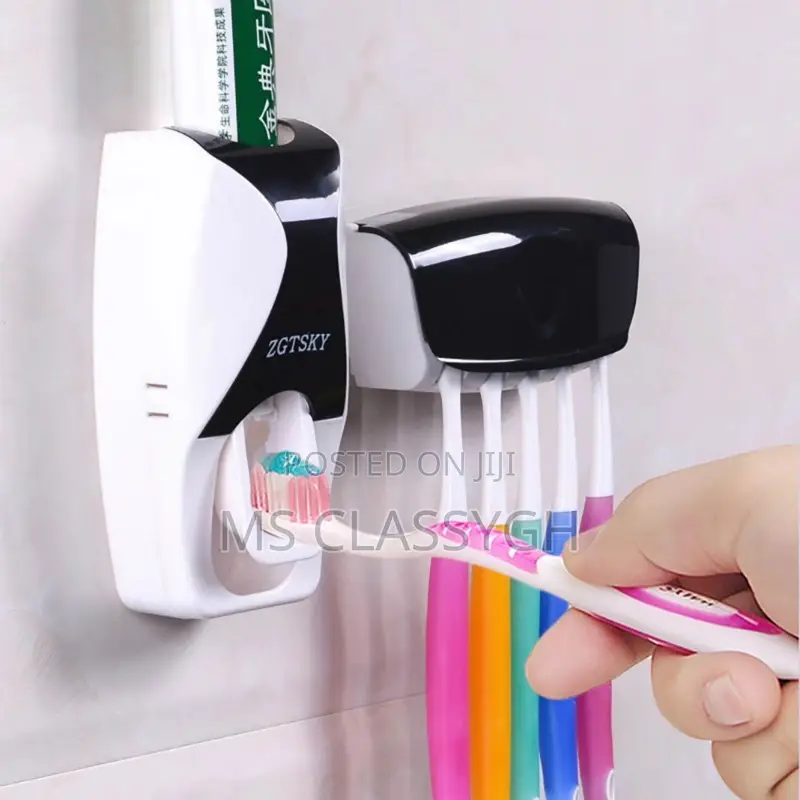 Automatic Toothbrush Holder Toothpaste Dispenser Wall Mounte