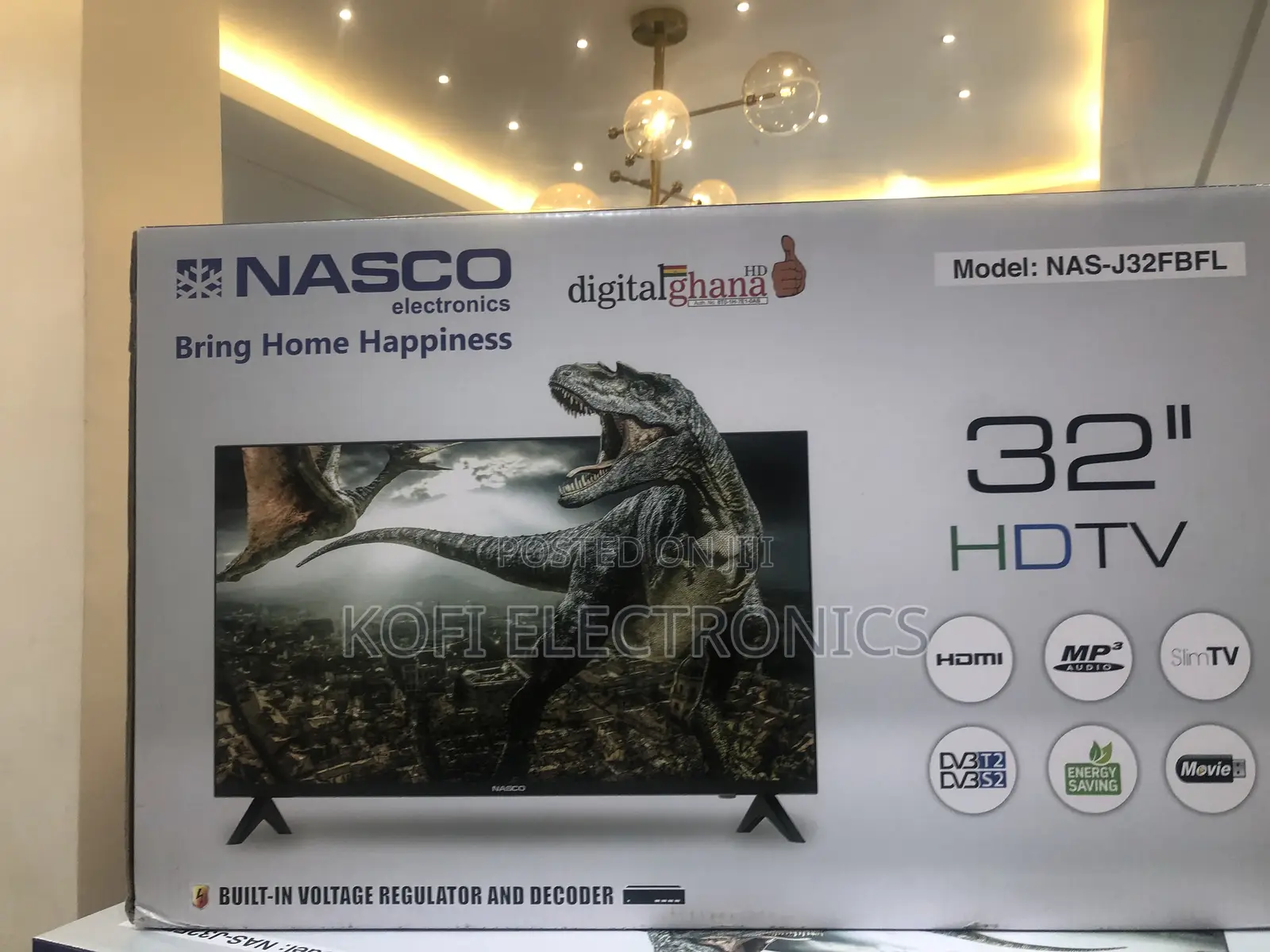 Built-in Satellite Receiver: Yes (DVB-T2/S2)-nasco 32inch Tv