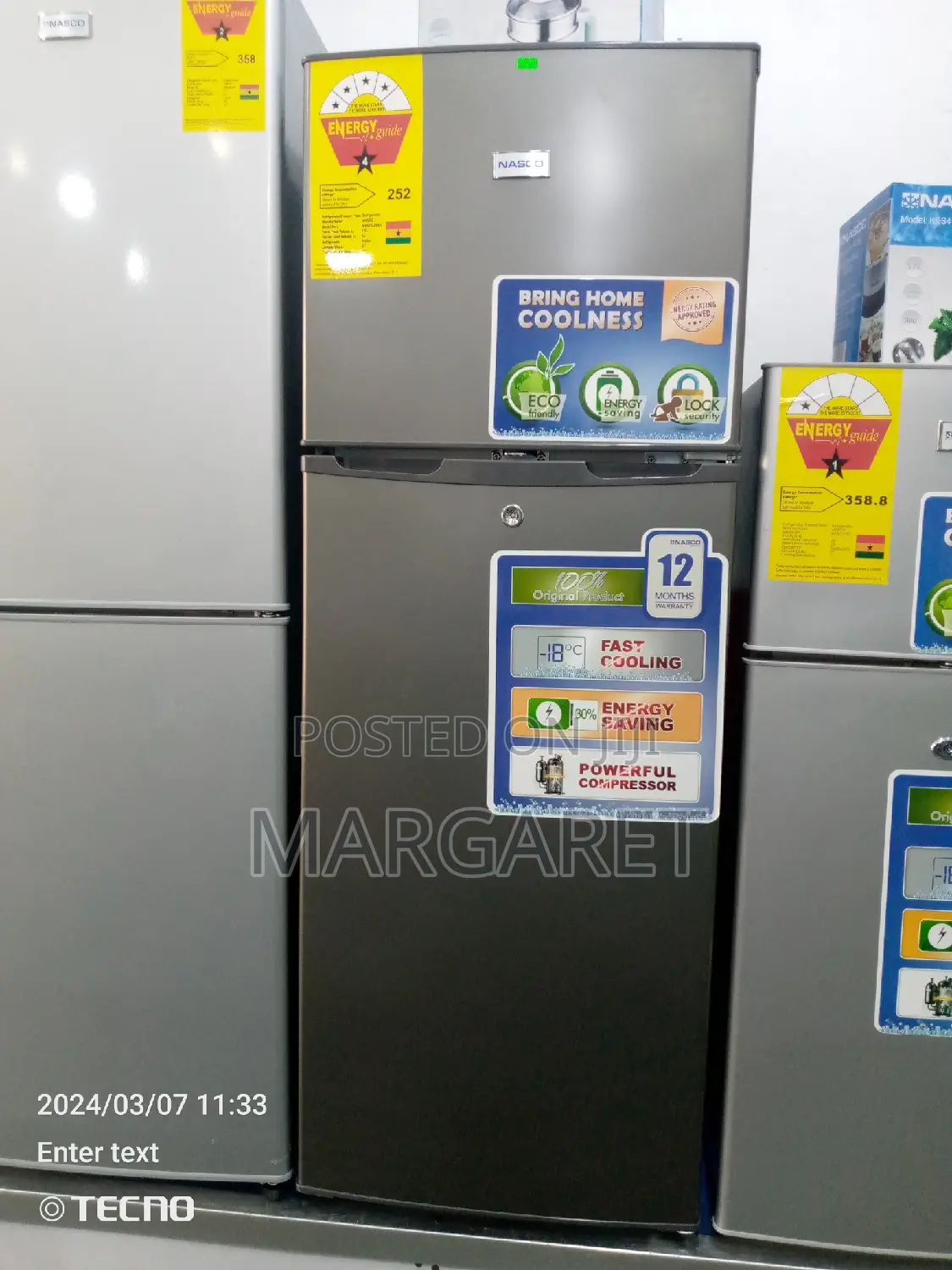 Nasco Double Door Fridge