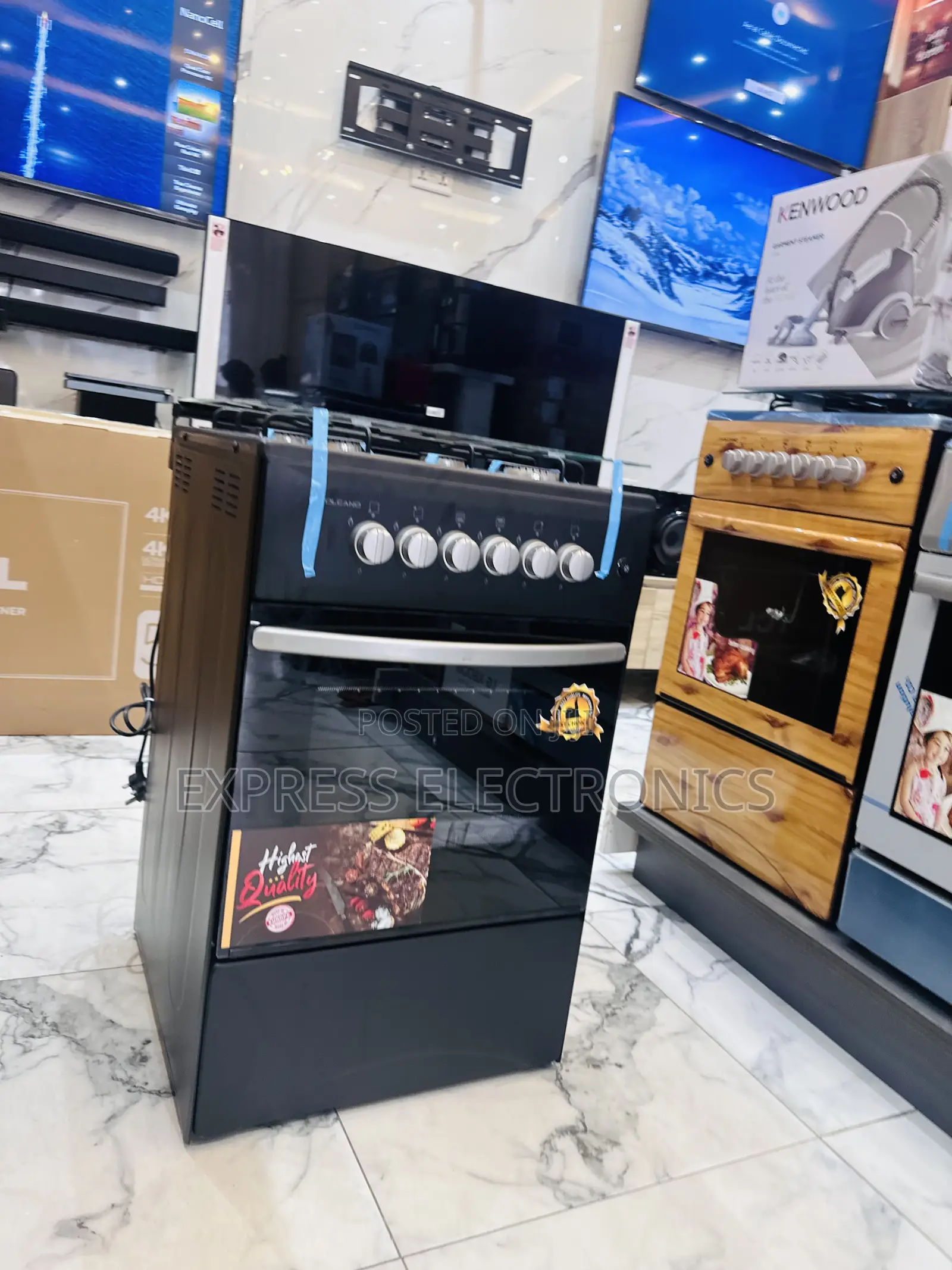 Free— Standing Stove Cooker Oven Grill 4burner 50/50