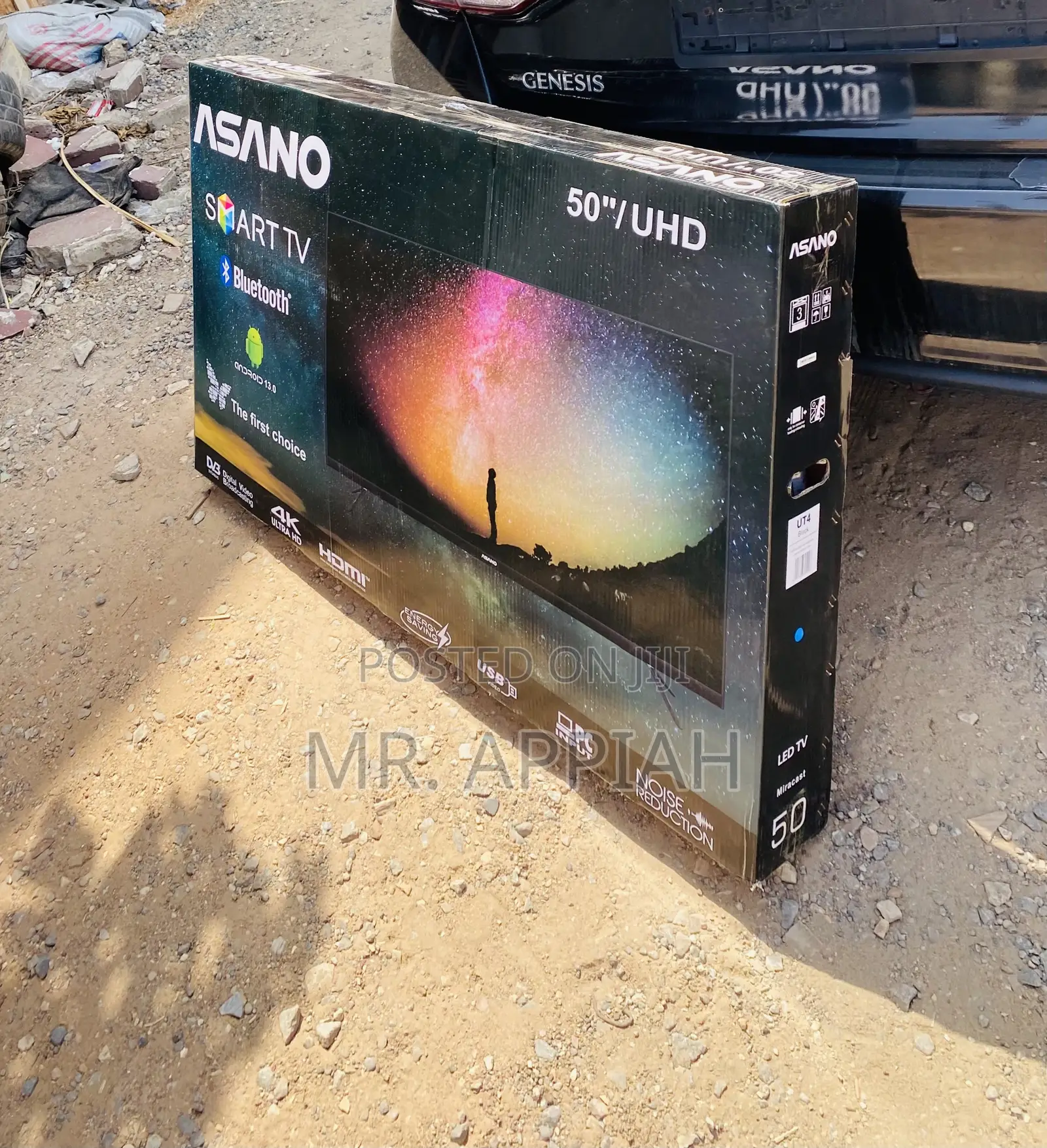Original Asano 50 Inch(Black) Uhd Smart Led Tv.