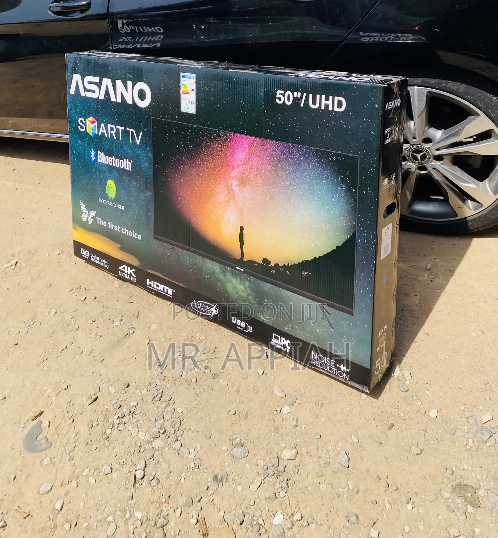 Convenient Asano 50 Inch Uhd Smart Tv,Black.