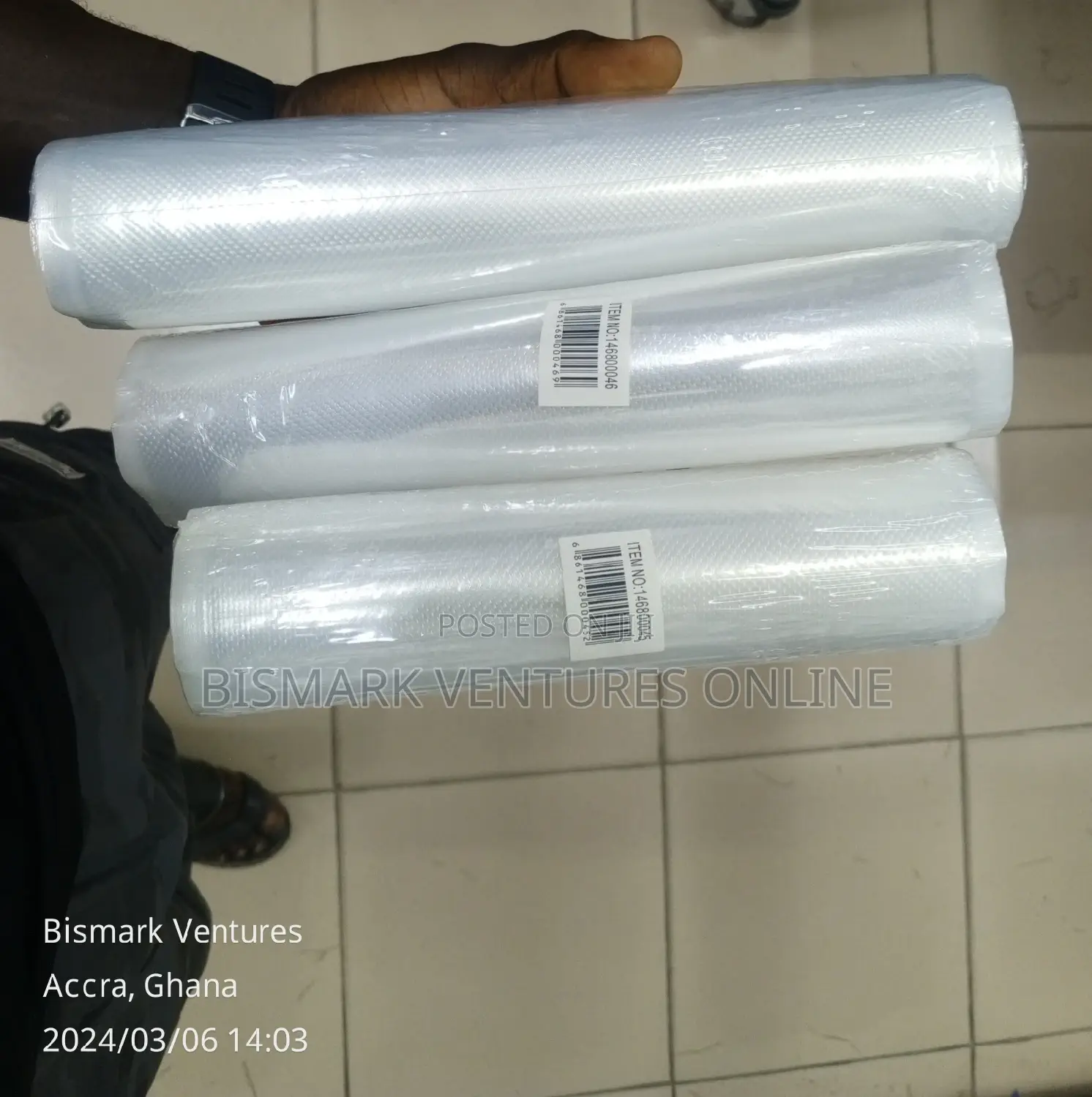 28x500cm Cutt and Seal Roll Vacuum Bags