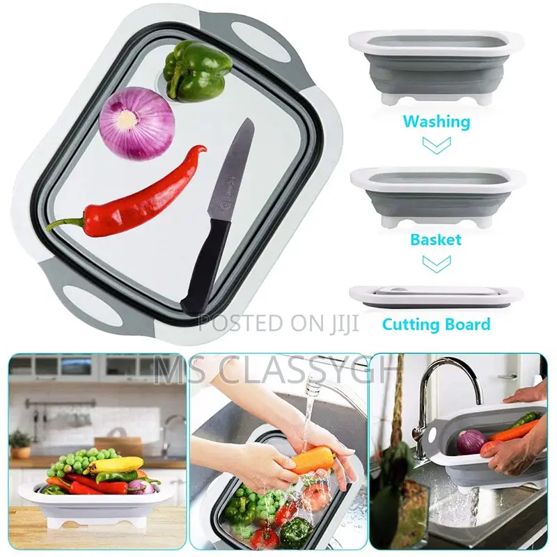Folding Chopping Board With Washbasin Sink Foot Bucket
