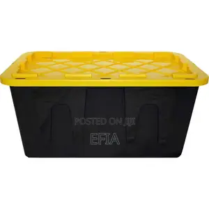 Black Yellow 27gallon Storage Container/Bin/Tote