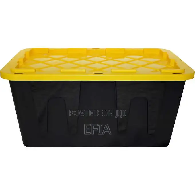 Black Yellow 27gallon Storage Container/Bin/Tote